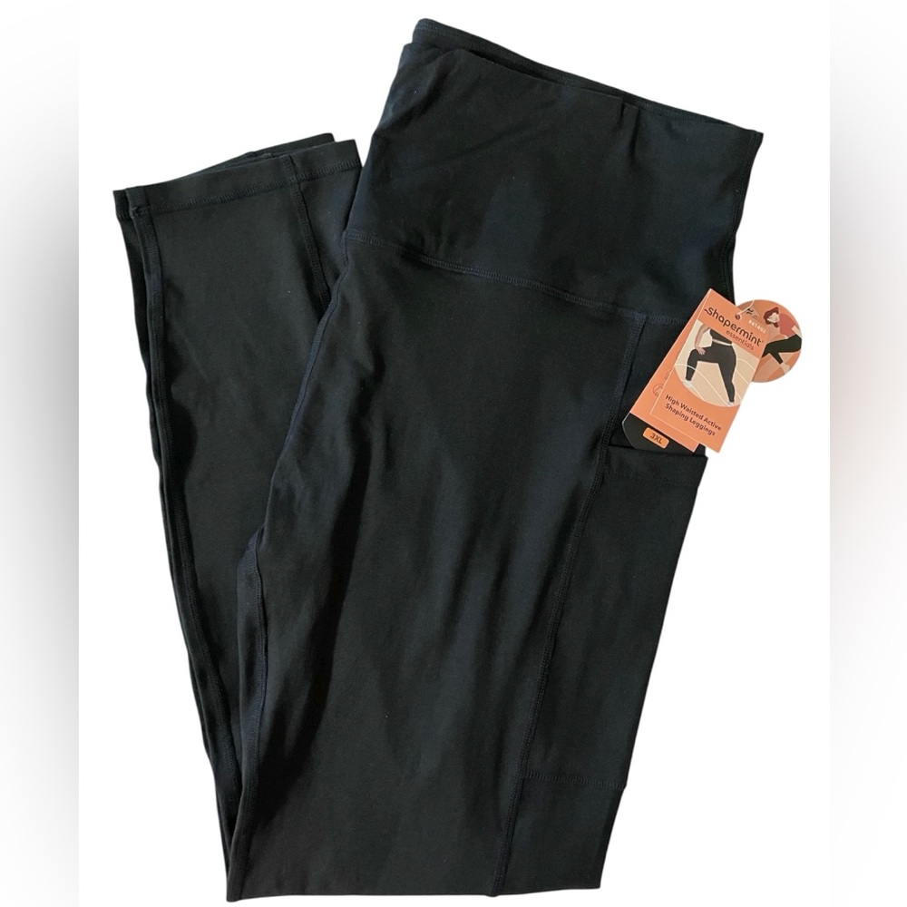 3XL Shapermint Black High Waisted Active Shaping Leggings NWT
